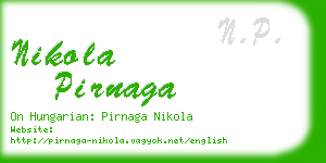 nikola pirnaga business card